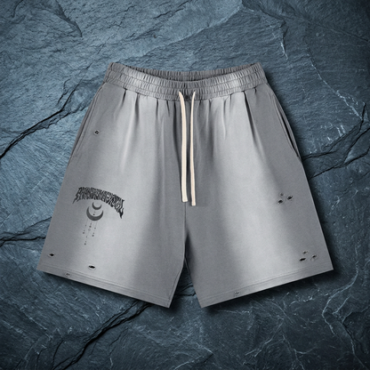 Phantasm - Sun Fade Heavyweight Distressed Shorts (NEW)
