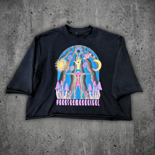 Self Actualized - Mineral Wash Raw-Hem DJ Cut Heavyweight Tee