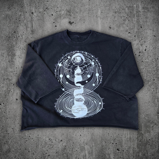 Cosmic Connection - Mineral Wash Raw-Hem DJ Cut Heavyweight Tee