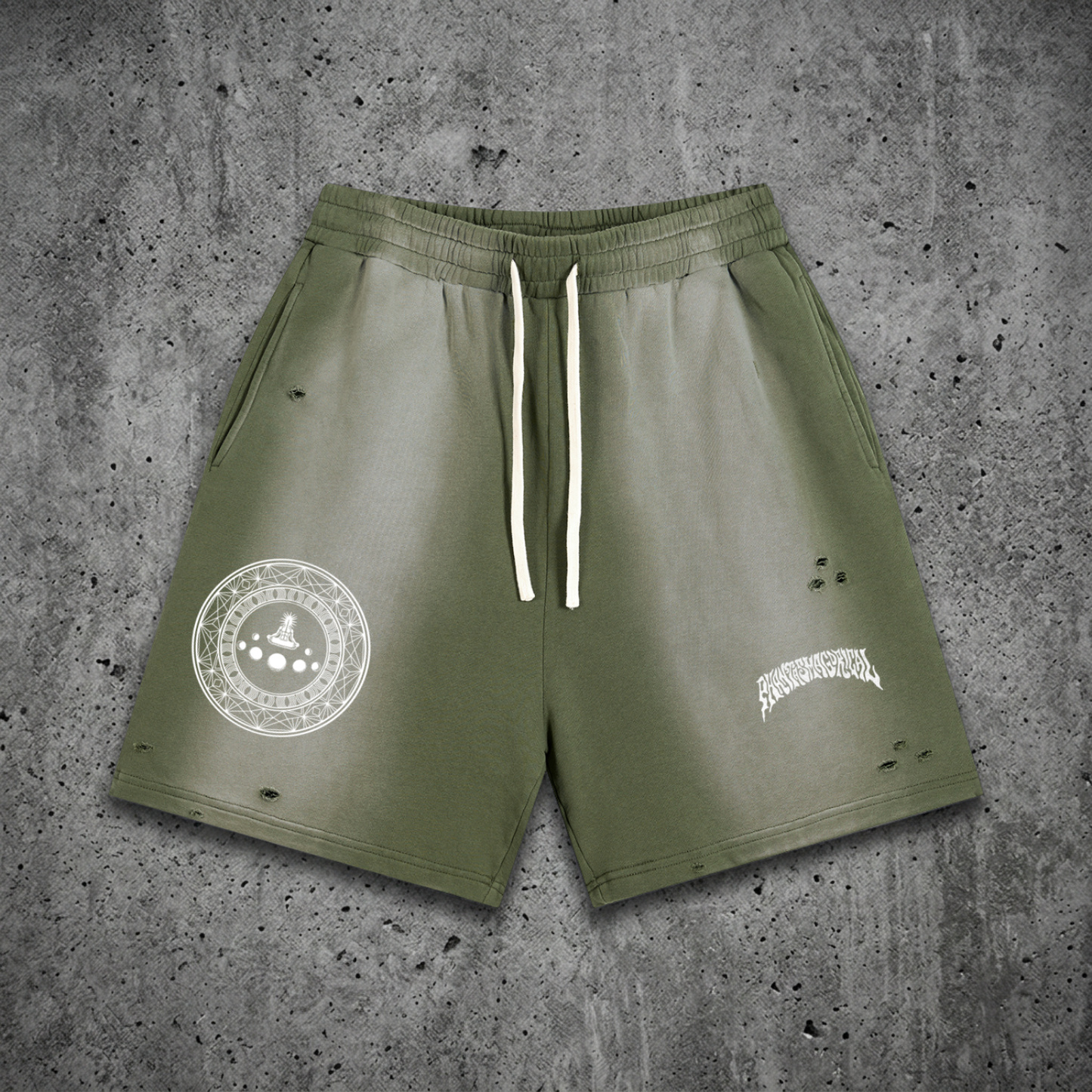 Meditative - Sun Fade Distressed Shorts (NEW)