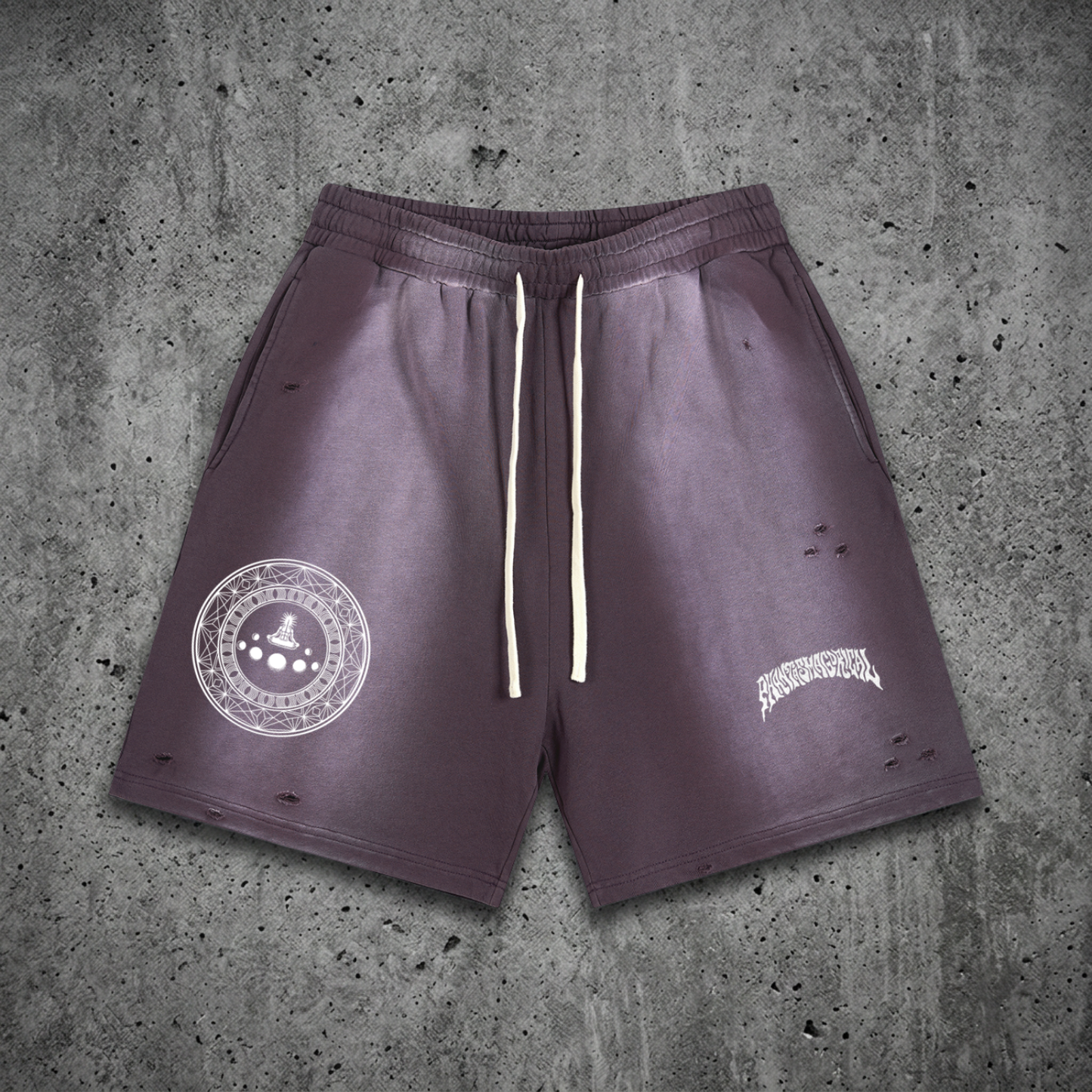 Meditative - Sun Fade Distressed Shorts (NEW)