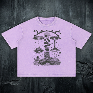 Paradoxical Perspective - Dark Mode Mineral Wash Boxy Heavyweight T-Shirt