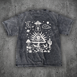 Mystic Signal - Snow Wash Oversized Heavyweight Tee