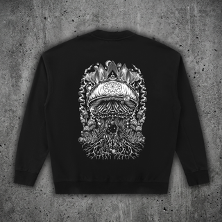 Mycelial Network - Oversized Graphic Crewneck Sweatshirt