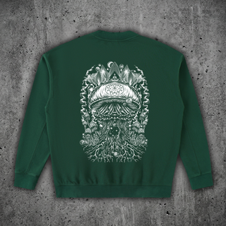 Mycelial Network - Oversized Graphic Crewneck Sweatshirt