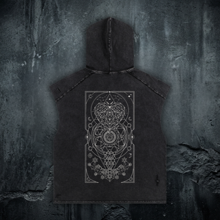 Mystic Myco - Snow Washed Boxy Hooded Tank Top