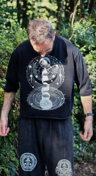 Cosmic Connection - Mineral Wash Raw-Hem DJ Cut Heavyweight Tee