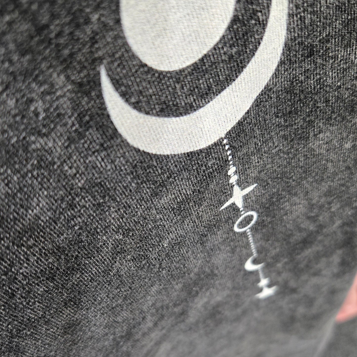 Black snow wash Existential tee with graphic by Phantasmagorical