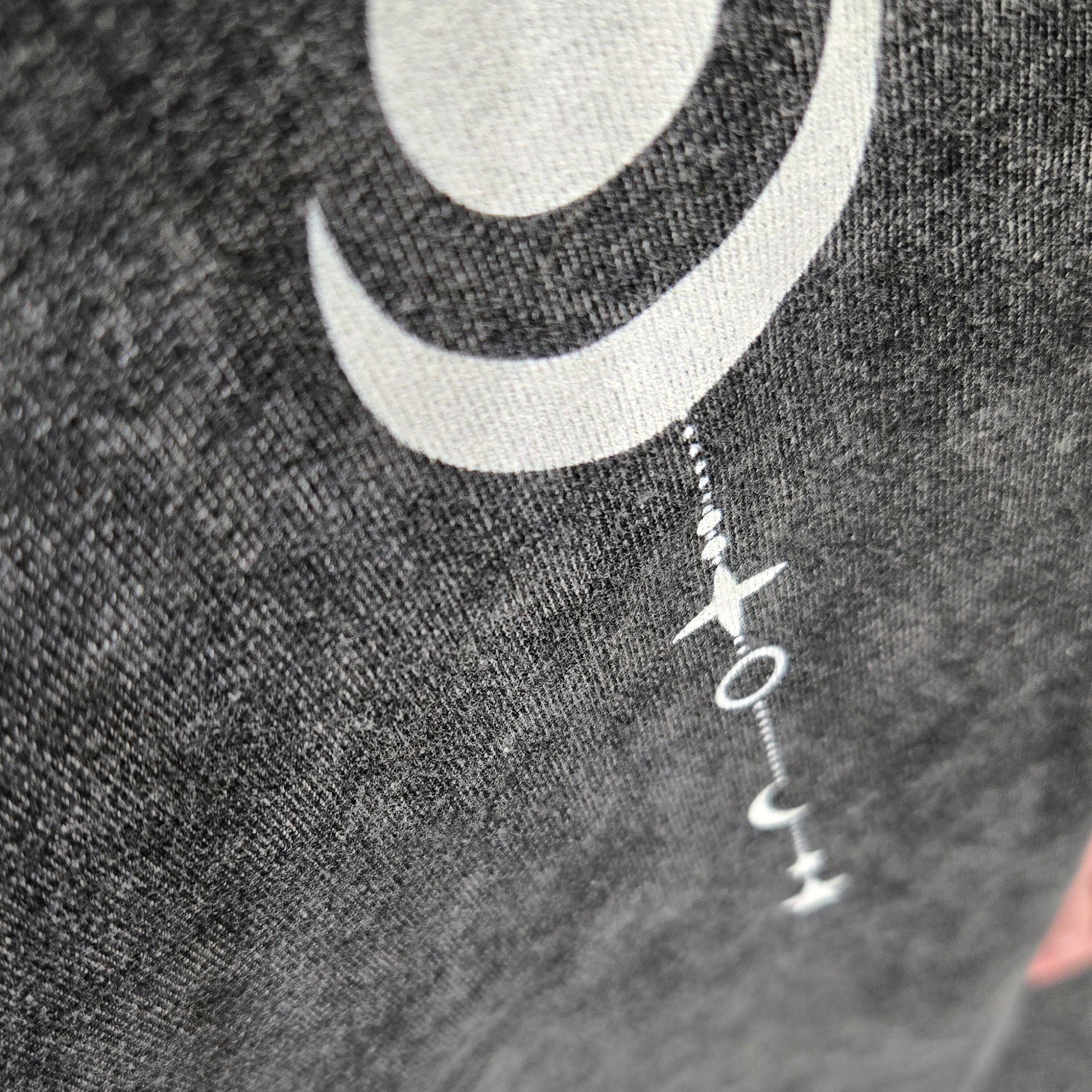 Black snow wash Existential tee with graphic by Phantasmagorical