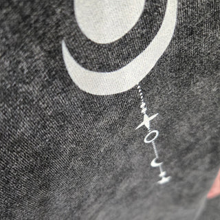 Black snow wash Existential tee with graphic by Phantasmagorical