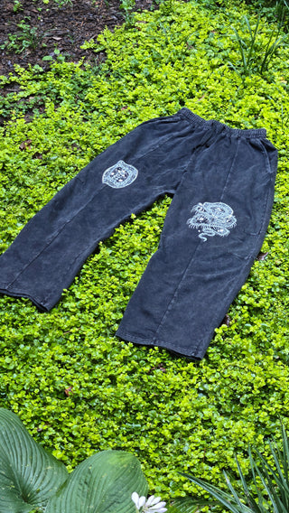 DMT.exe Snow Wash Drawstring Cotton Pants, psychedelic streetwear by Phantasmagorical