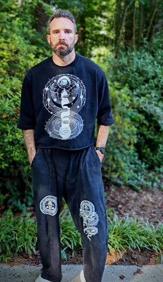 Cosmic Connection - Mineral Wash Raw-Hem DJ Cut Heavyweight Tee