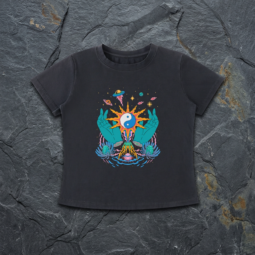 Yin / Yang - Women's Vintage Wash Slim Fit T-shirt (NEW)